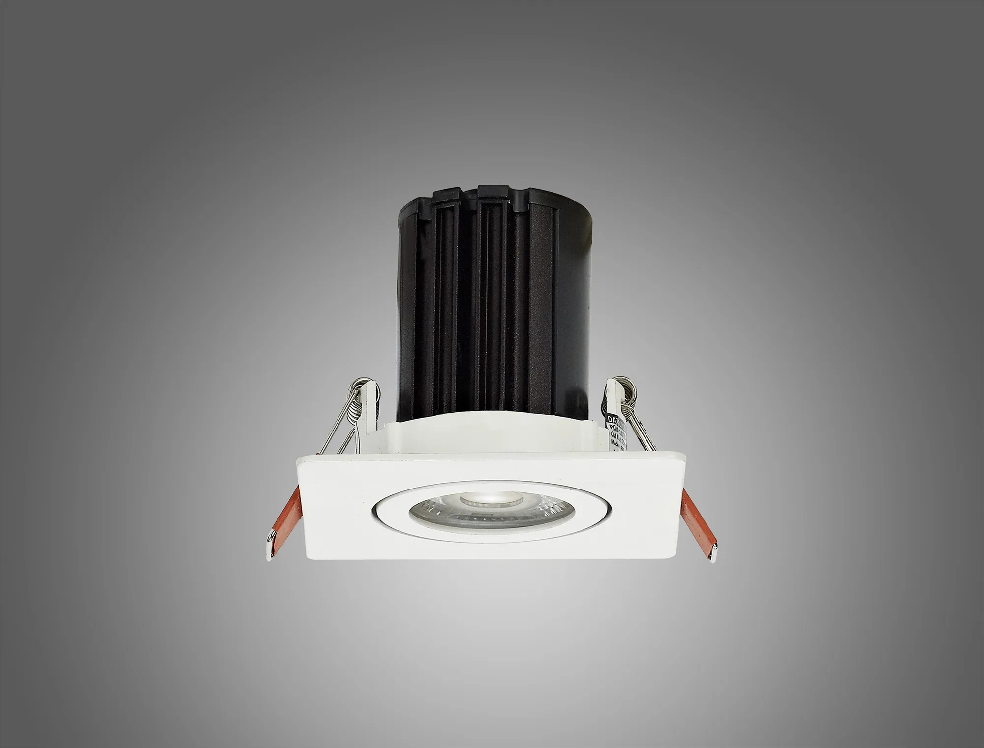 Bare S 10 Tridonic Powered 10W 2700K 710lm 36° CRI>90 LED Engine White Adjustable Square Recessed Spotlight, IP20 DM201431  Dlux Bare S 10